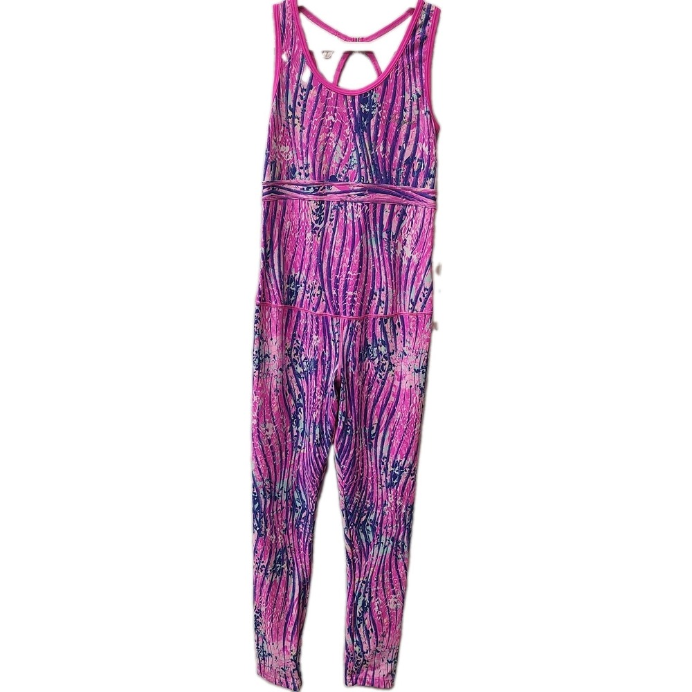 Girl Long Sleeve Unitard Full Jumpsuit Gymnastics Ballet Leotard Pink Purple